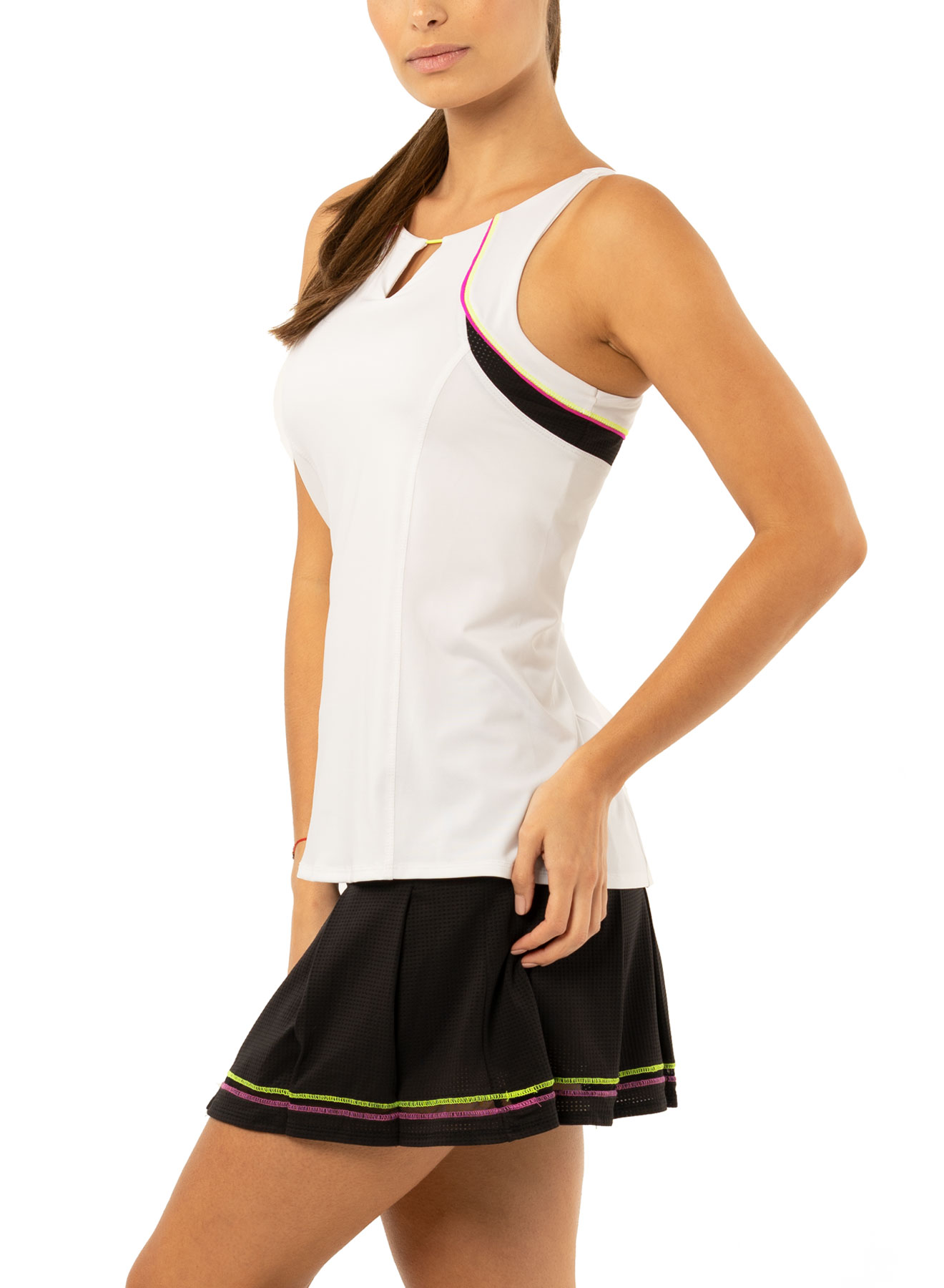 Lucky in Love Rockin Rococo Uprise Bungee Tank Women - white