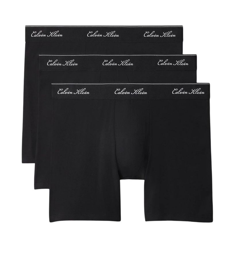 Calvin Klein Icon Cotton Stretch Script Boxer Briefs 3P - multicolor