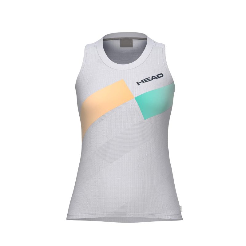 Head Pro Tank - white/apricot/tourquoise