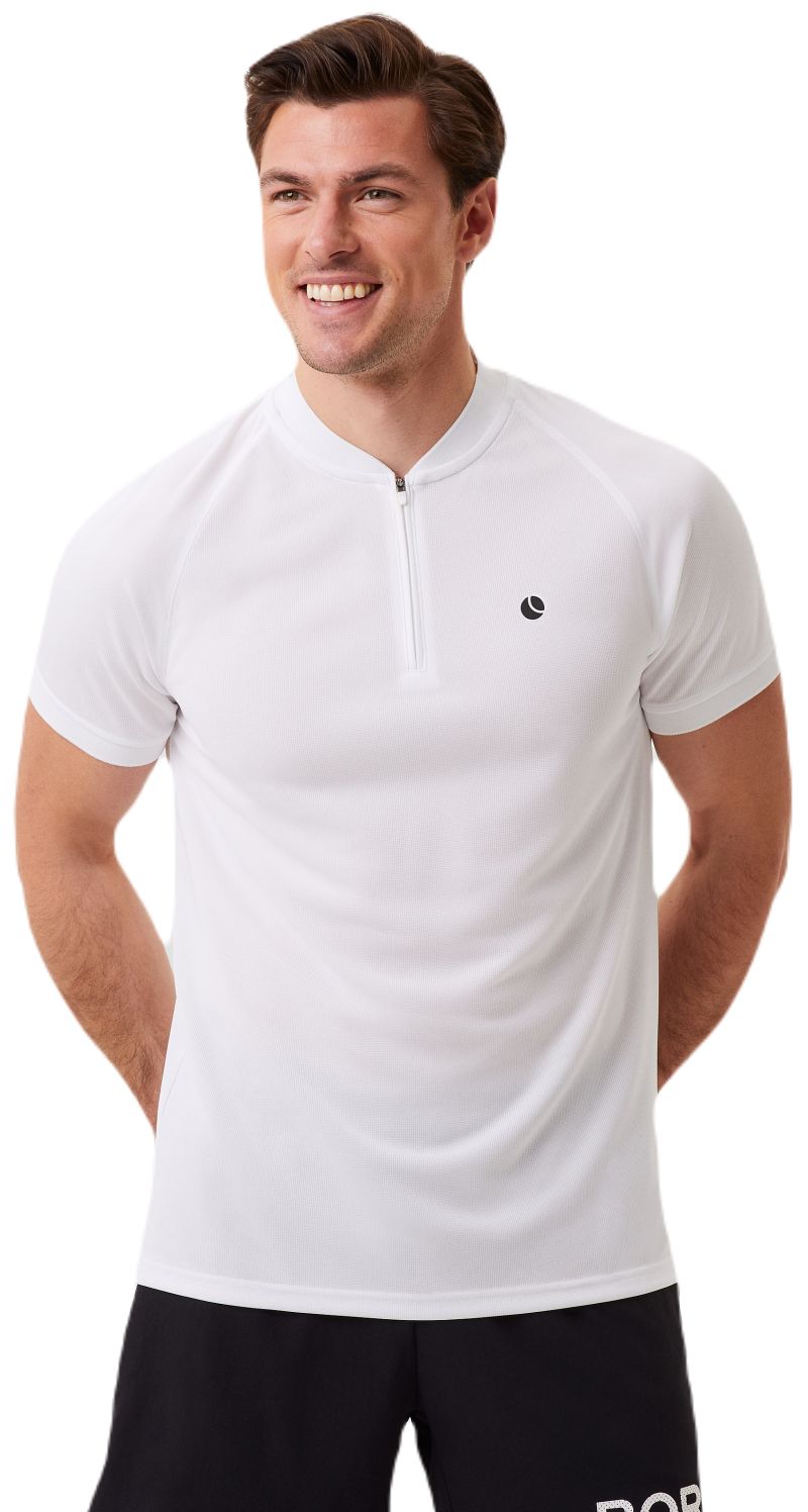 Björn Borg Ace Performance Zip Polo - brilliant white Björn Borg Ace Performance Zip Polo - brilliant white