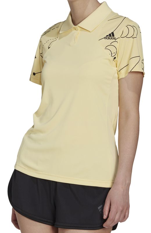 HM6525_2_APPAREL_Photography_Front-Center-View_white Adidas Club Tennis Graphic Polo Shirt - almost yellow