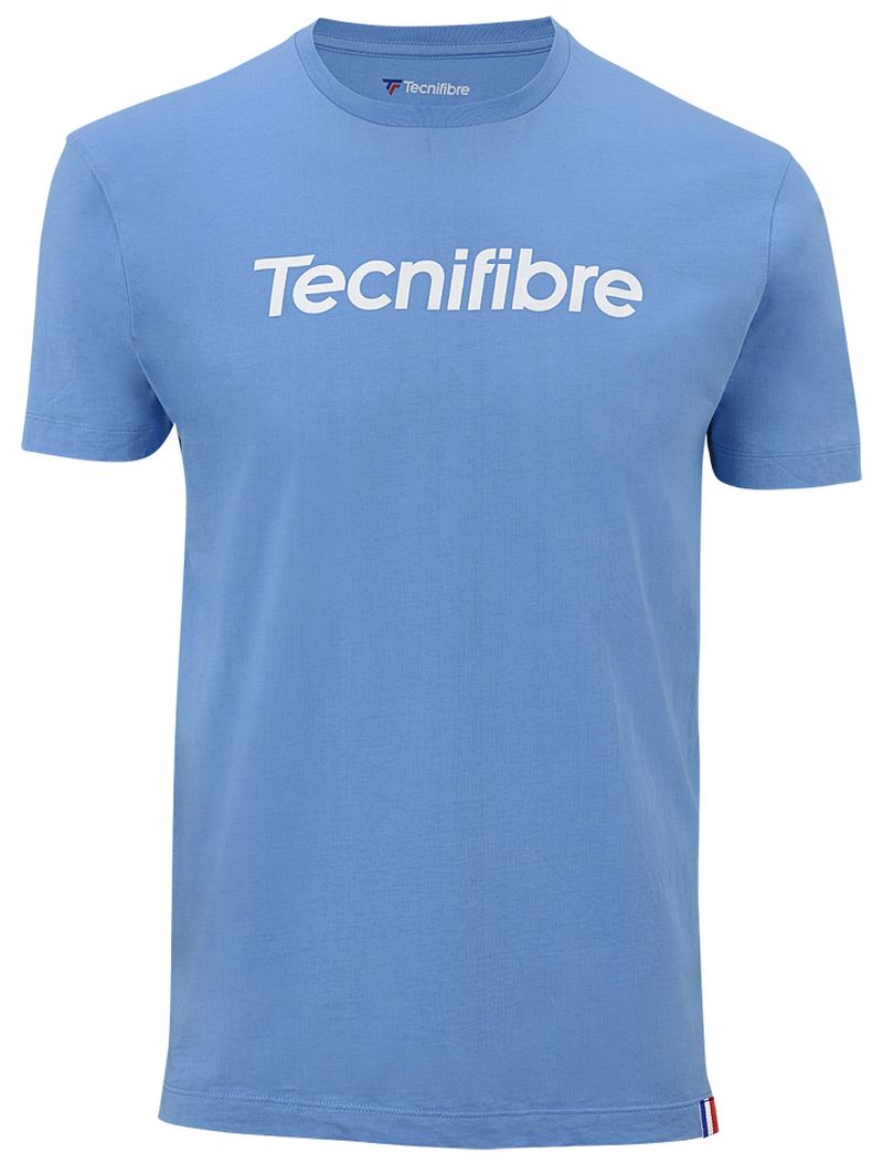22COTEAZ3_1ziO0WnKWoRVyy Tecnifibre Club Cotton Tee - azur