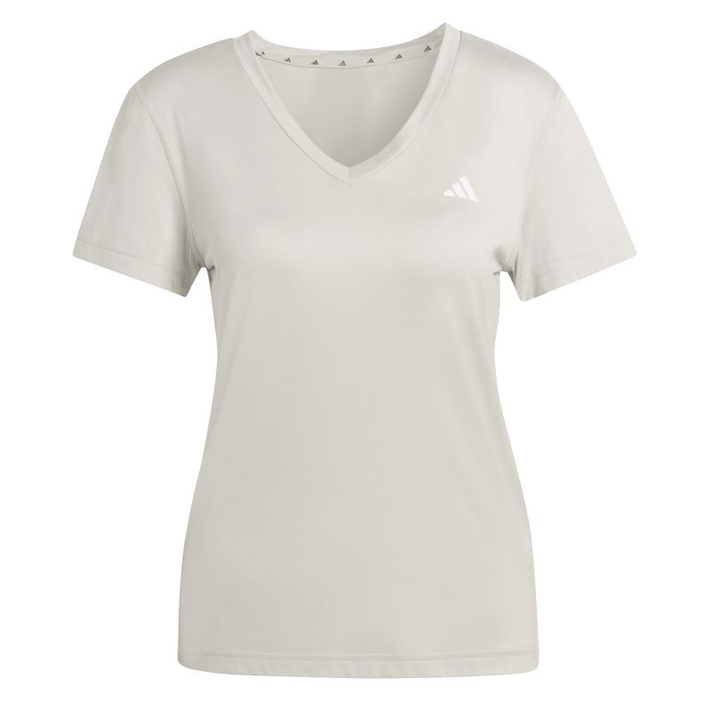 Damski T-shirt Adidas Minimal V-Neck - wonder alumina