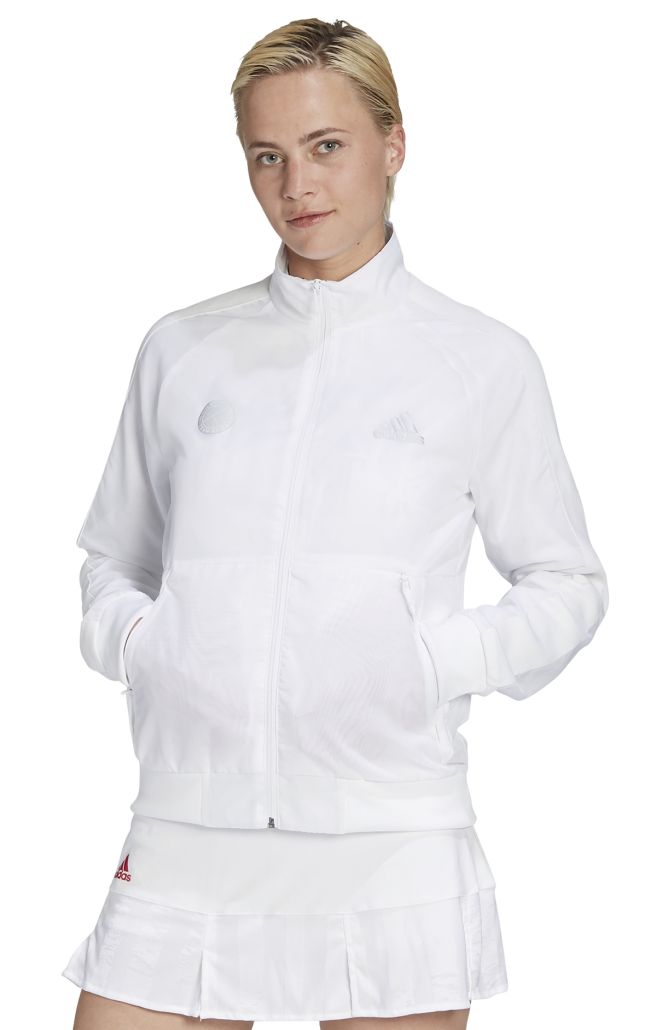 Adidas Tennis Uniforia Jacket W - white/reflective silver/dash grey