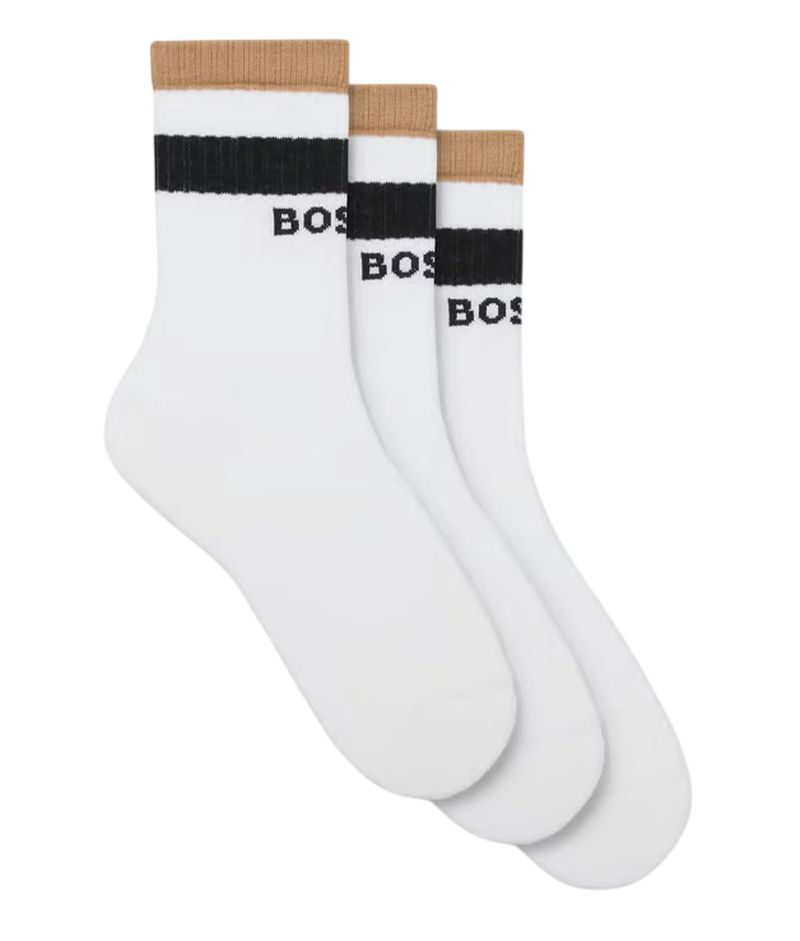 BOSS Ribbed Iconic 3P - white