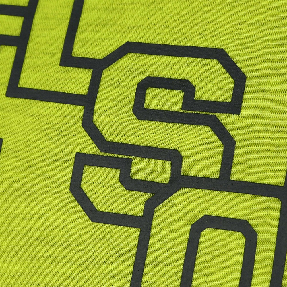 Wilson Stacked Tech Tee - granny green heather/neptune blue