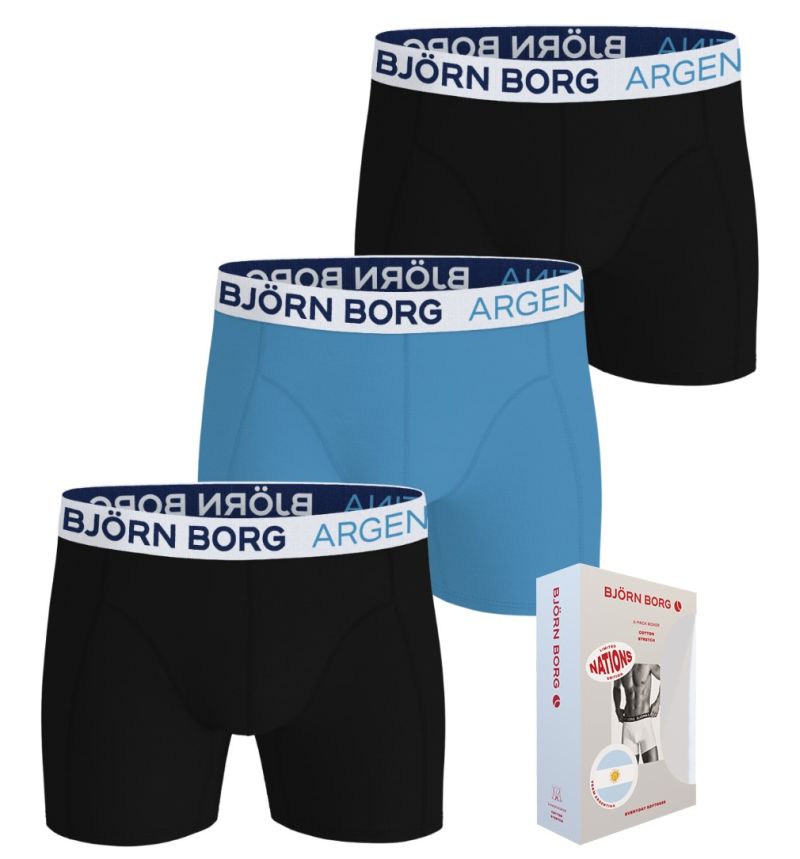 Björn Borg Cotton Stretch Argentina 3P - multicolor