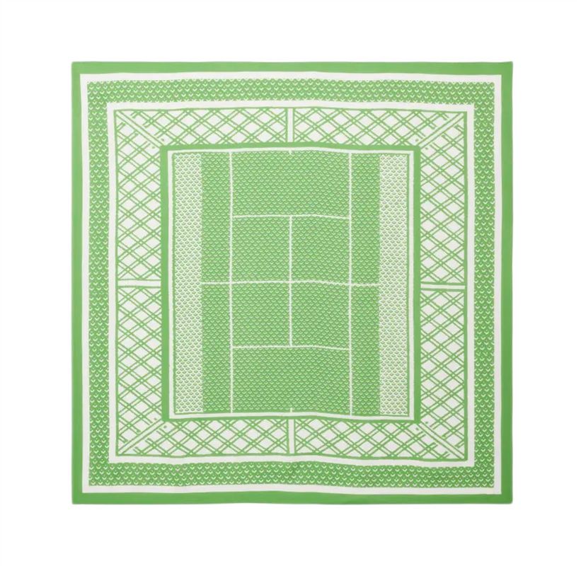 Lacoste Print Scarf - billiard green/flour