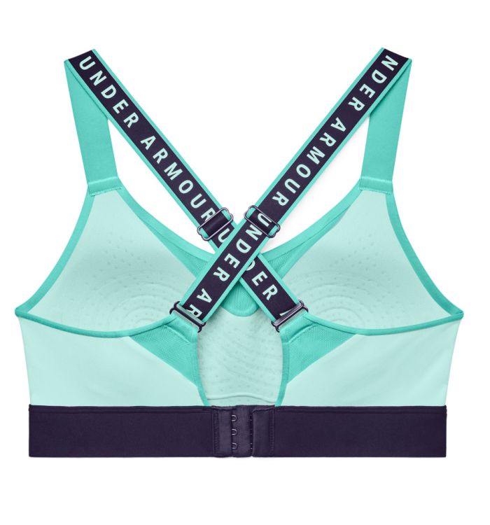 Under Armour Women's Infinity High Blocked Sports Bra - sea mist/purple switch
