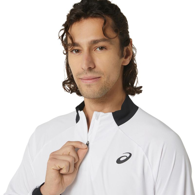 Asics Men Court 1/2 Zip Long Sleeve Top