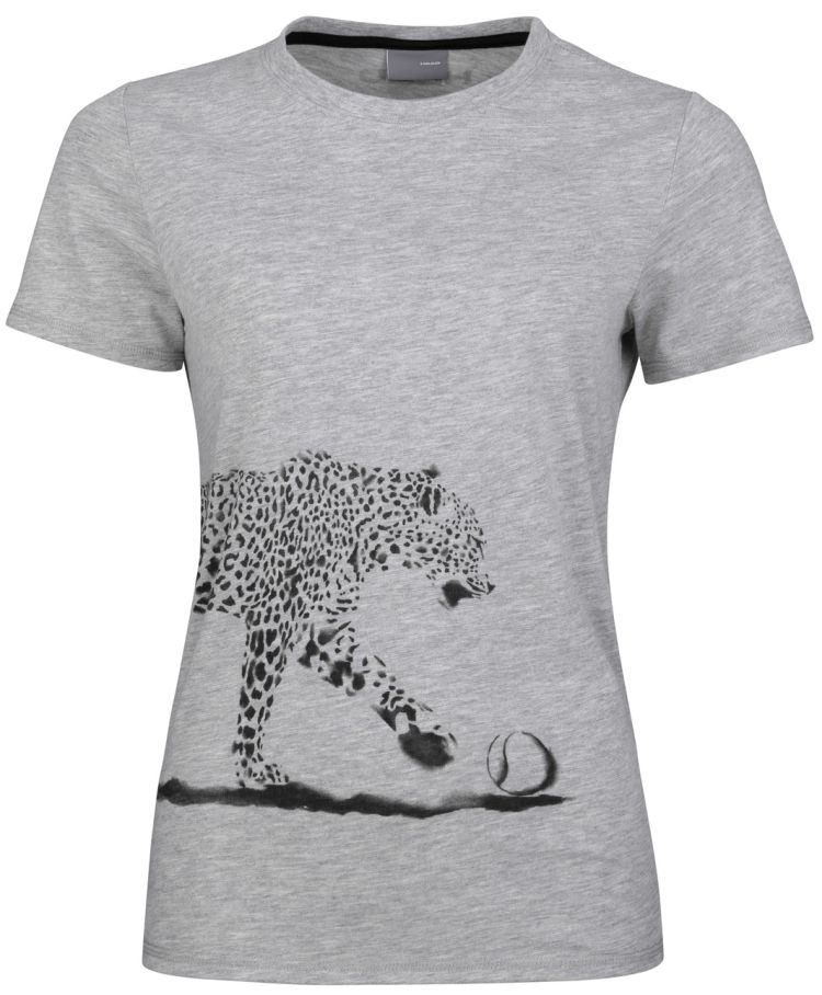 Head Leopard T-Shirt W - grey melange