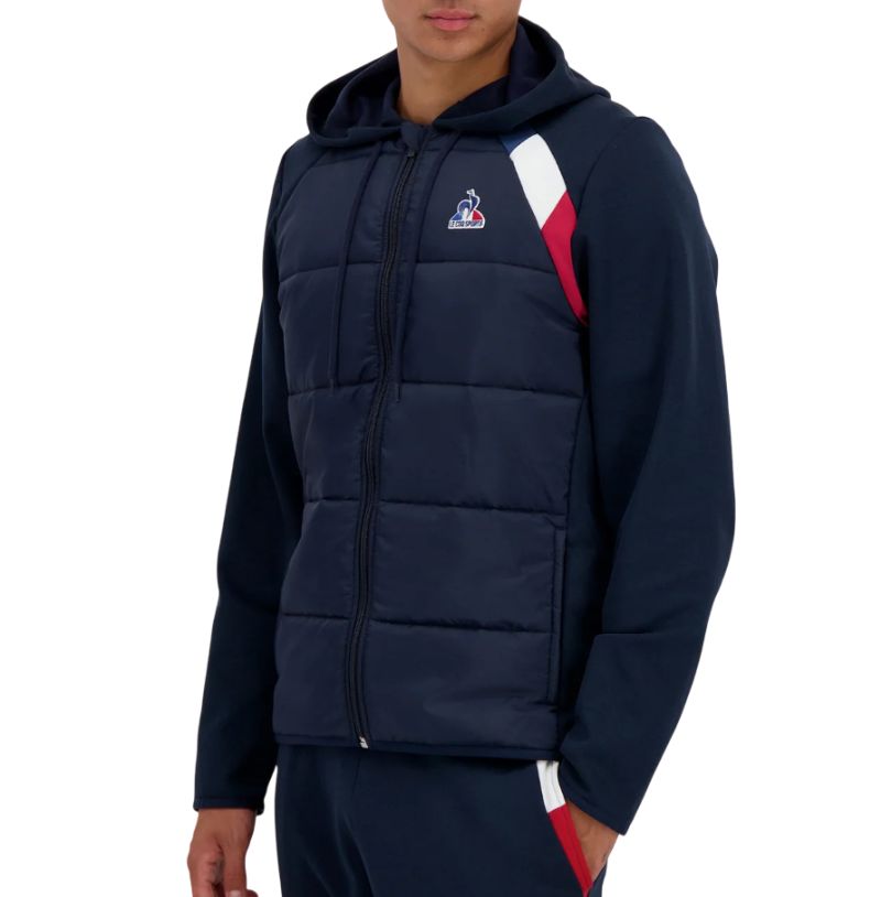 Le Coq Sportif Zipped Hooded Sweatshirt