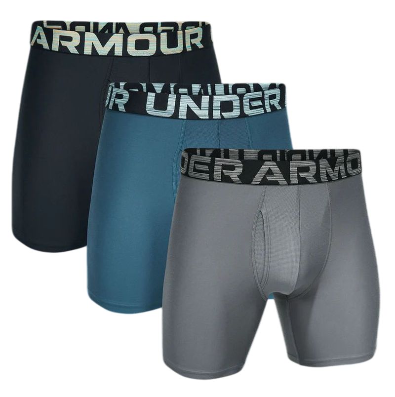 Under Armour Performance Tech 6in Boxerjock 3P - blue/grey/black