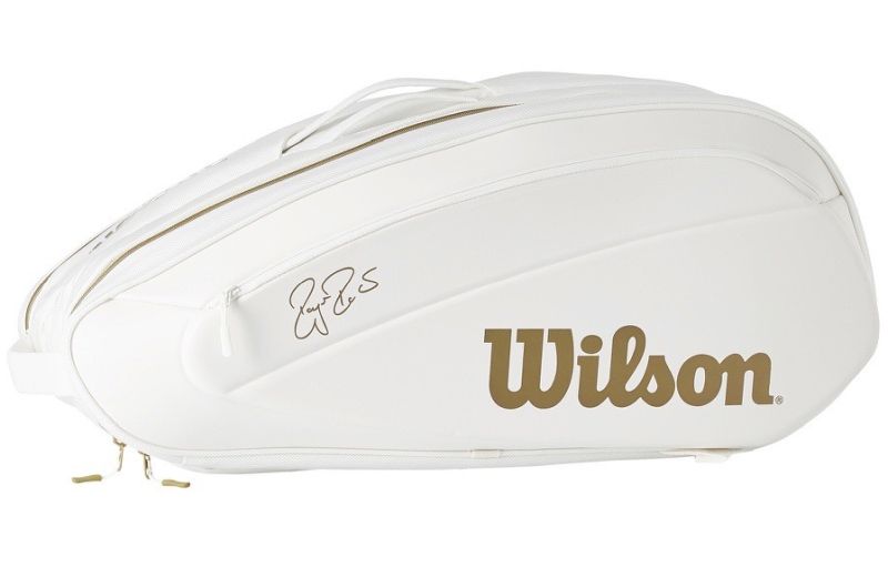 Wilson Federer DNA 12 Pk Bag - white/gold