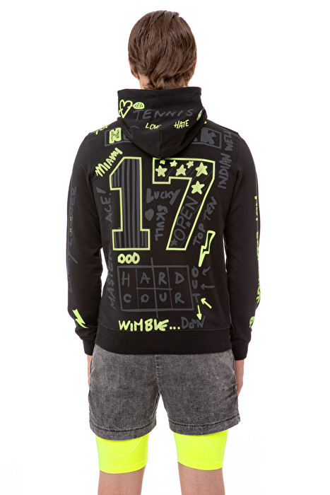 hydrogen-graffiti-hoodie-man-black-5 Hydrogen Graffiti Hoodie Man - black