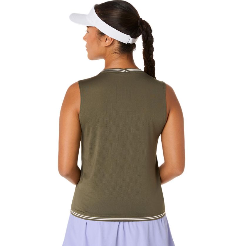 Asics Game Sleeveless - dark olive