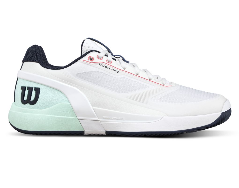 Wilson Rush Pro 5 Clay - white/bay/fiery cor Wilson Rush Pro 5 Clay - white/bay/fiery cor