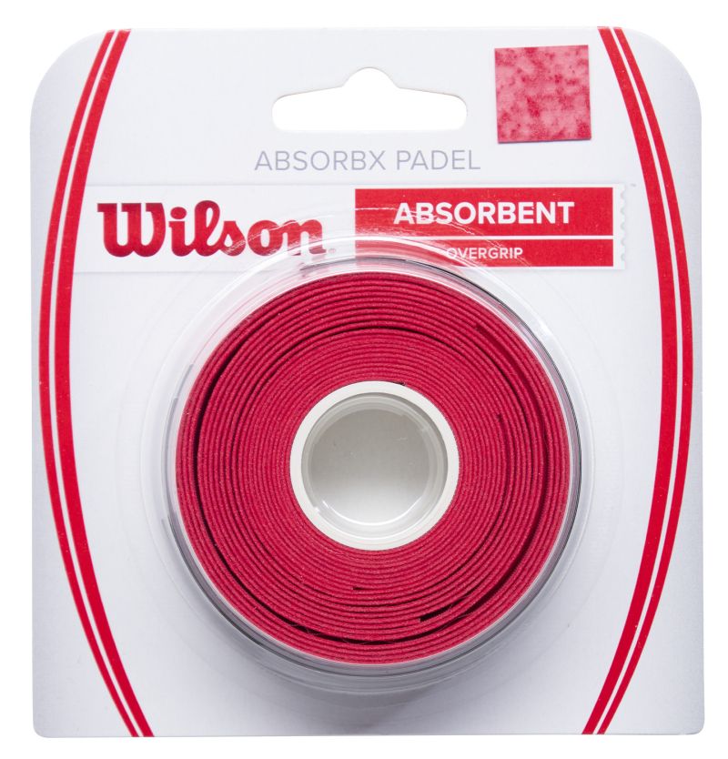 Wilson AbsorbX Overgrip Padel 3P - red Wilson AbsorbX Overgrip Padel 3P - red