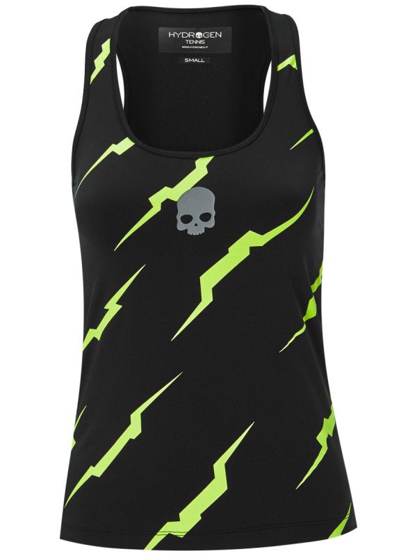 Hydrogen Thunder Tank Top Woman - black/yellow fluo