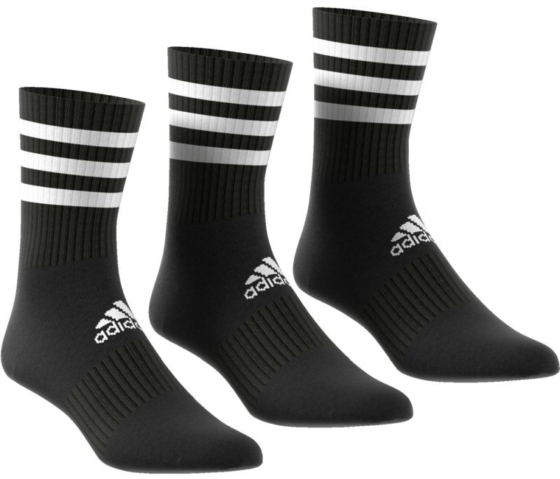 Adidas 3S Cushion Crew 3PP - Black/Black/Black