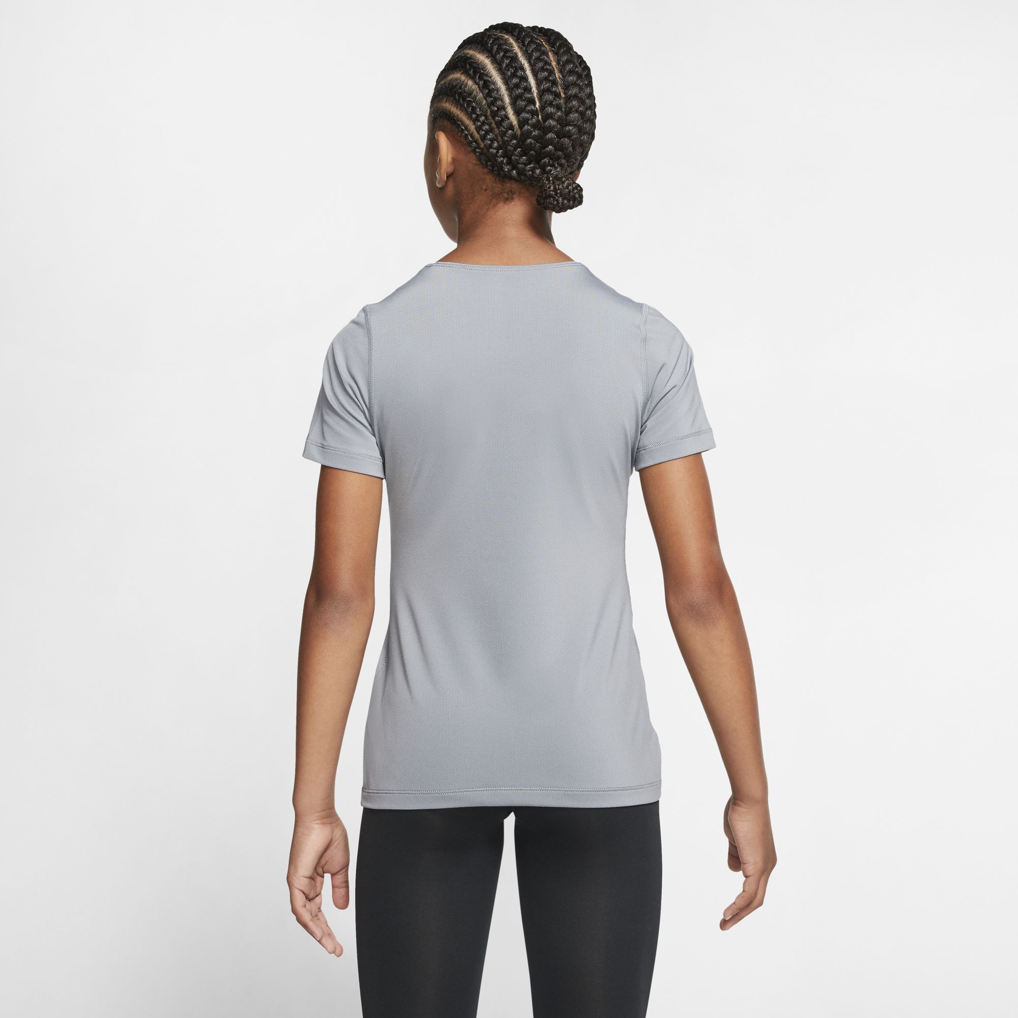 Nike Pro Top SS - cool grey/black