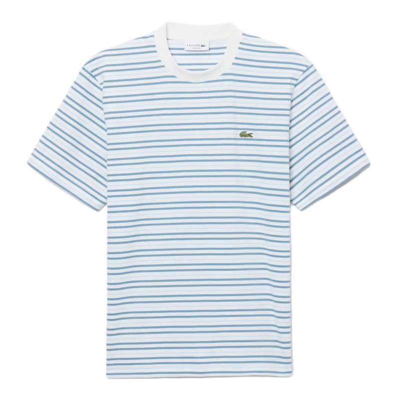Męski t-shirt Lacoste Thick Cotton Striped - blue/white