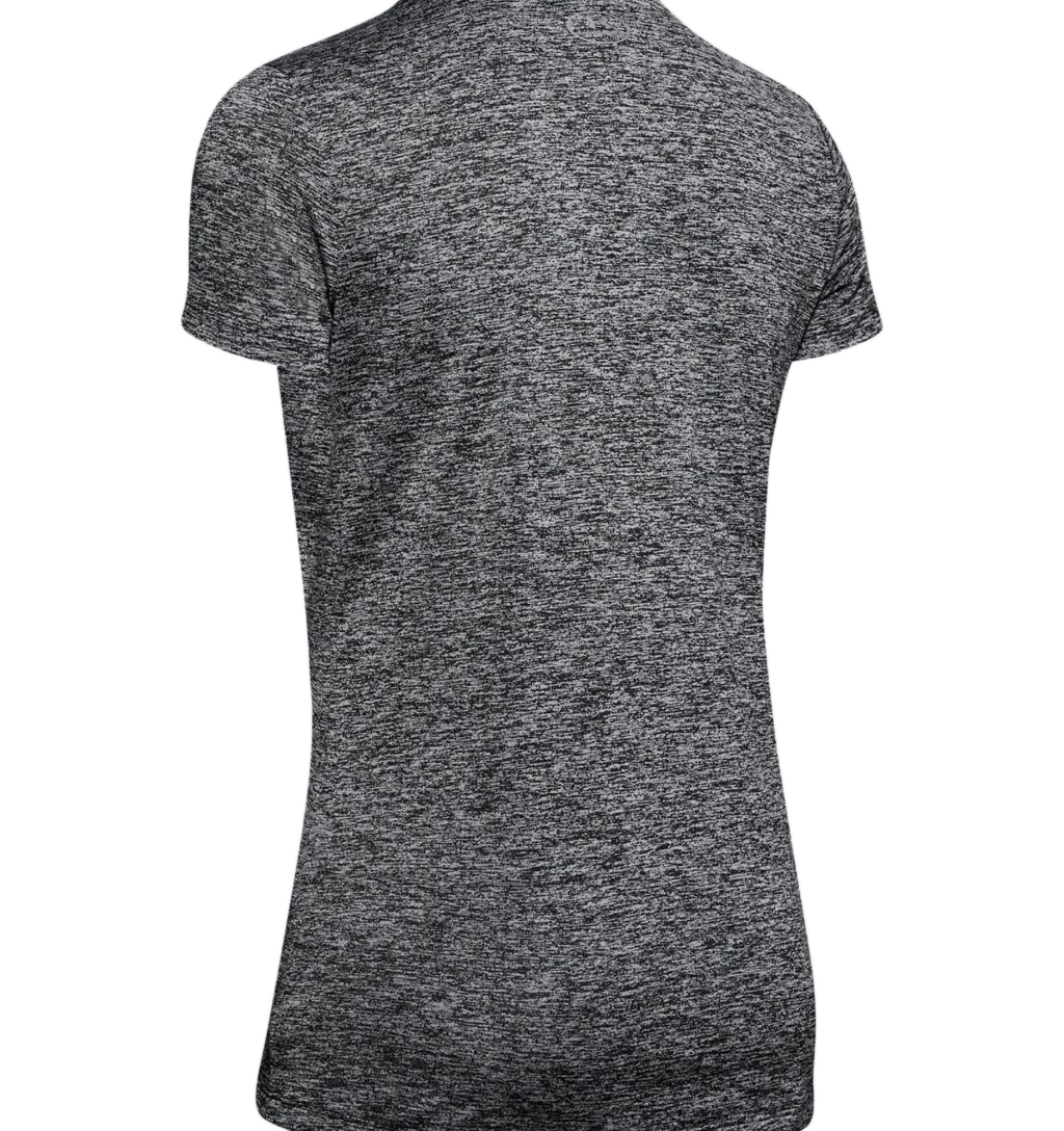 Under Armour Women's Tech Twist V-Neck - black/metallic silver