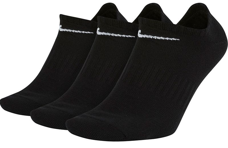 Nike Everyday Cotton Lightweight No Show - 3 pary/black/white