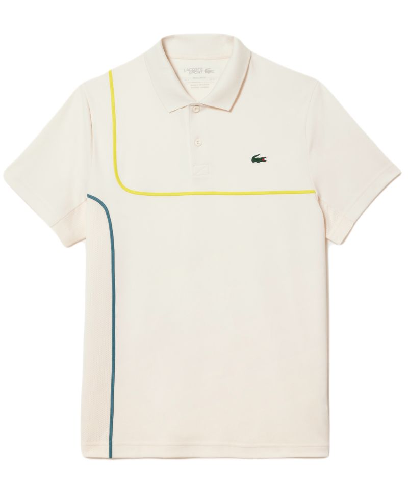Lacoste Sport Tennis Piped Technical Piqué Polo - cream white Lacoste Sport Tennis Piped Technical Piqué Polo - cream white
