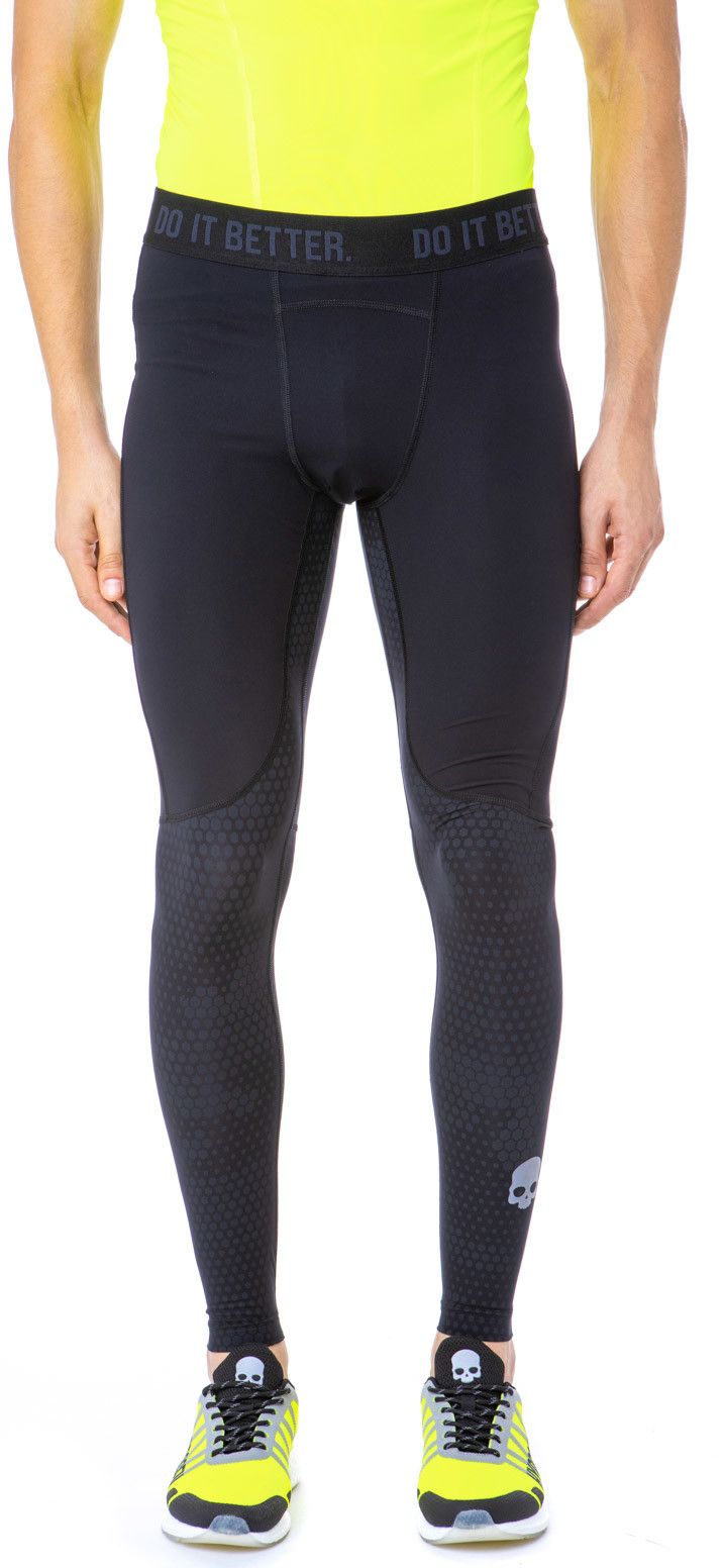 Hydrogen Printed Leggings Man - black