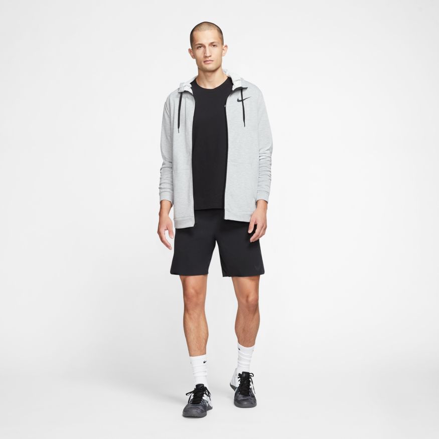 nike-dry-hoodie-fz-fleece-dark-grey-heather-black-3 Nike Dry Hoodie FZ Fleece - dark grey heather/black