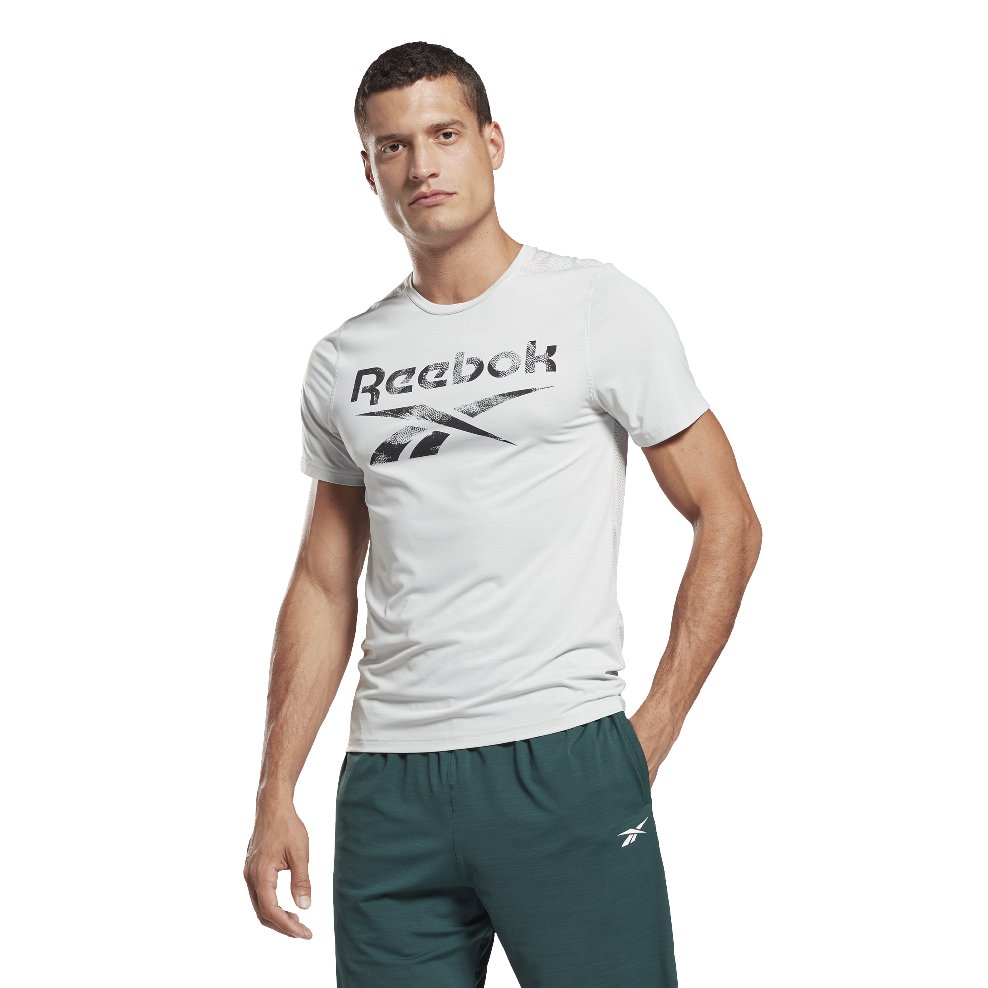 Men's T-shirt Reebok Workout Ready Activechill Tee M pure grey