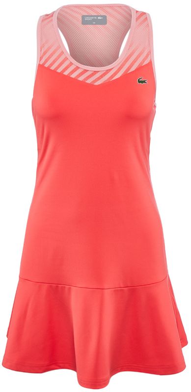 Lacoste Racerback Jersey Tennis Dress - red/pink