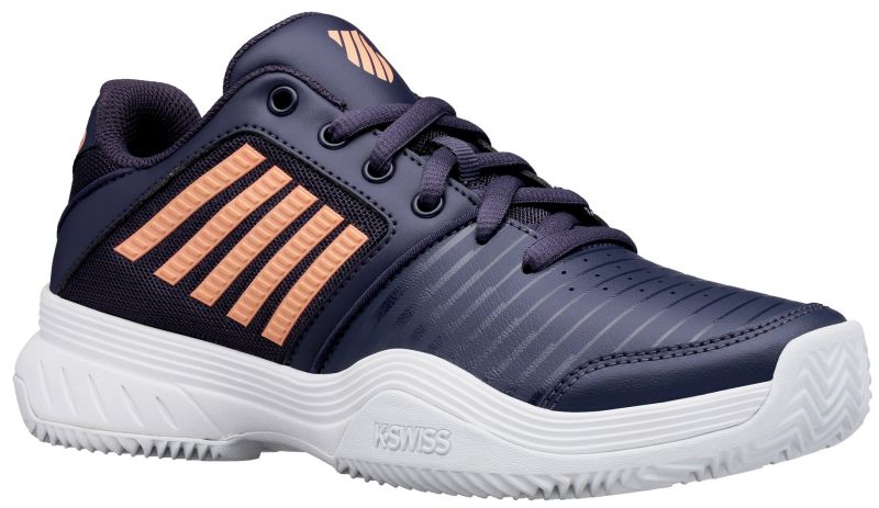 K-Swiss Court Express Women - graystone/peach nectar/white