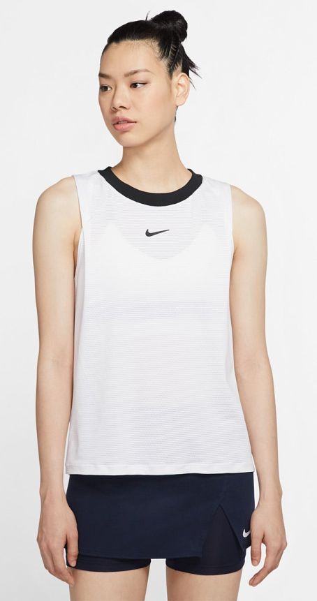Nike Court Dri-Fit Advantage Tank W - white/white/black