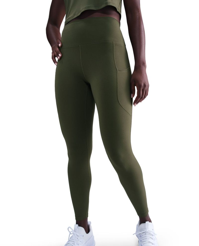 Nike Dri-Fit One 7/8 High-Rise - medium olive