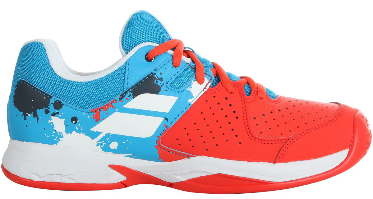 Babolat Pulsion Clay Junior - tomato red/blue aster
