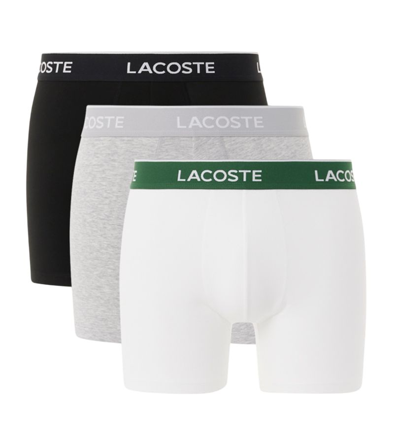 Lacoste Cotton Stretch Brief 3P - black/grey/white