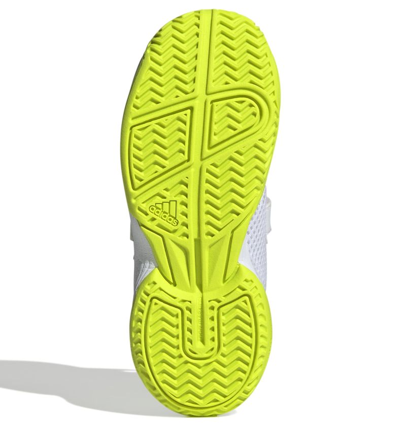 Adidas Courtflash K - cloud white/core black/lucid lemon