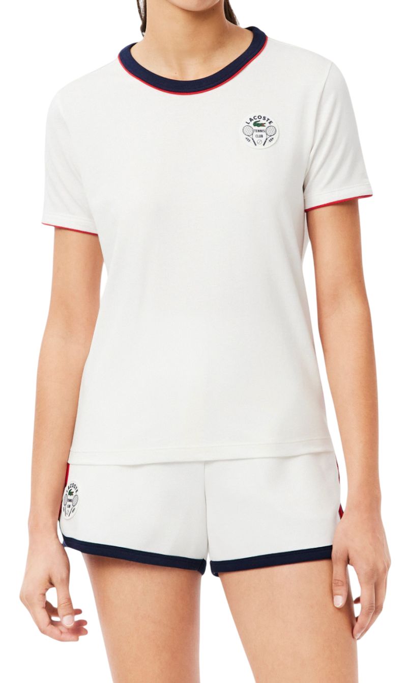 Lacoste Ultra Dry Tennis Heritage Badge - white/navy blue  Lacoste Ultra Dry Tennis Heritage Badge - white/navy blue