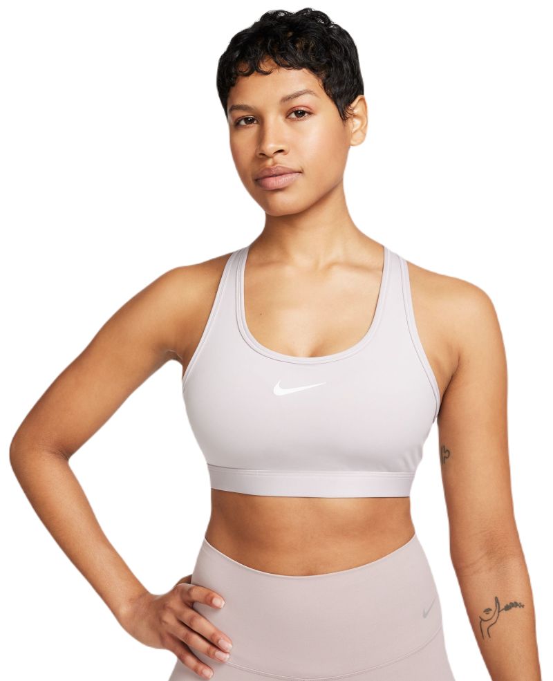 Nike Swoosh Medium Support Non-Padded Sports Bra - platinum violet/white Nike Swoosh Medium Support Non-Padded Sports Bra - platinum violet/white