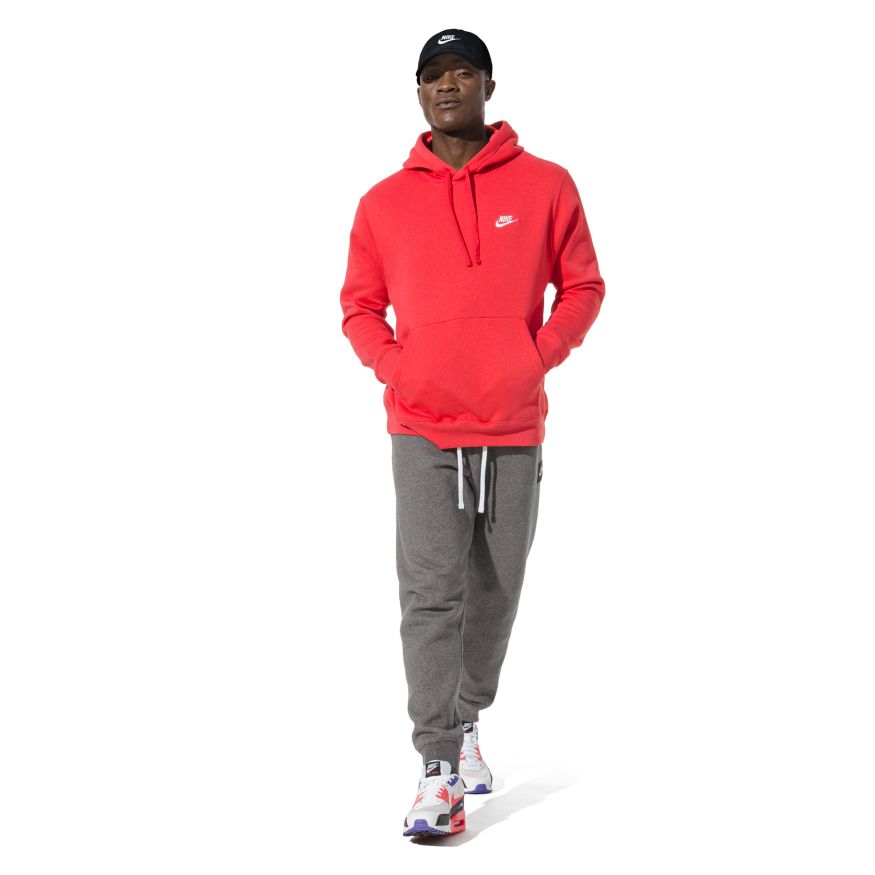 Nike Sportswear Club Hoodie PO BB - university red/university red/white