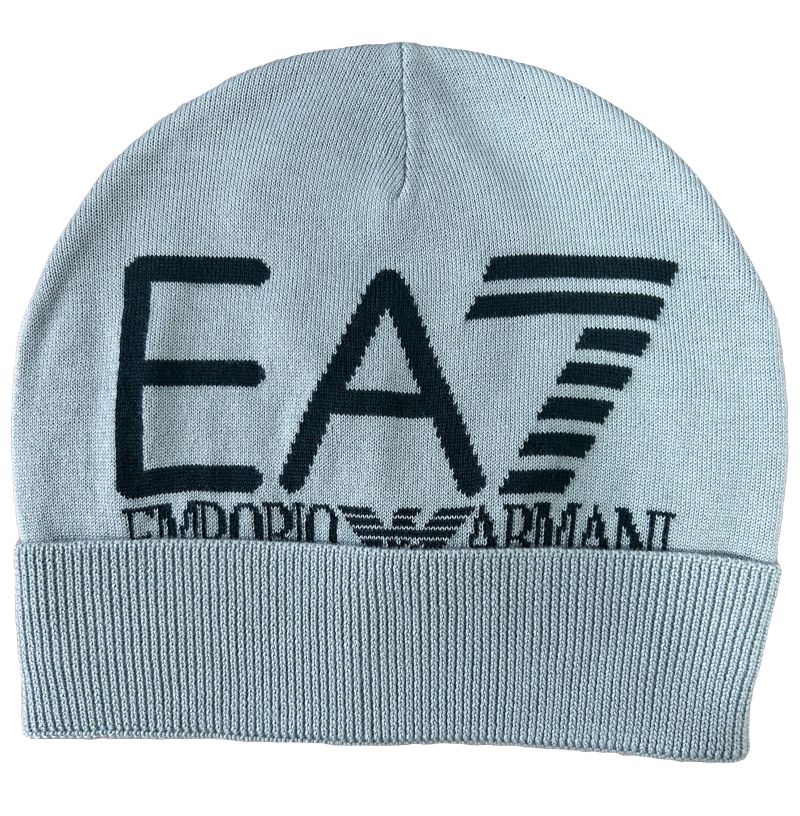 EA7 Unisex Knitted Beanie - blue surf/ponderosa