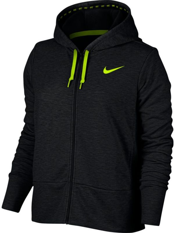 Bluza Tenisowa Nike Dry Hoodie FZ black heather/black/volt