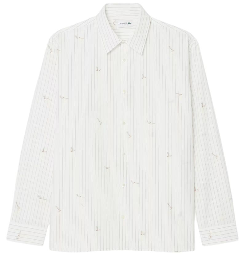 Lacoste Relaxed Fit Embroidered Cotton - white Lacoste Relaxed Fit Embroidered Cotton - white