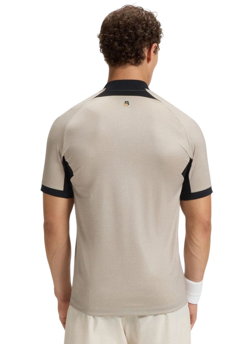BOSS Matchball TOC Zip-Neck Slim-Fit - light beige