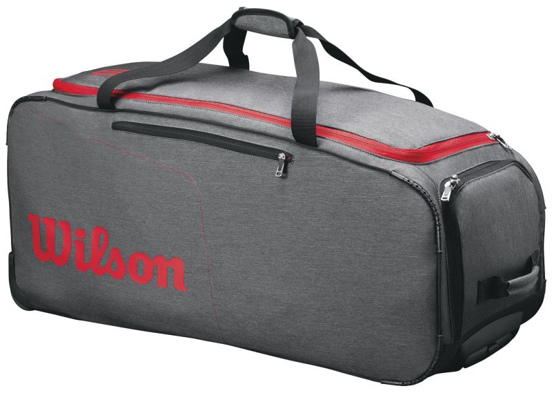 Wilson Traveler Wheeled Coach Duffel - grey/red