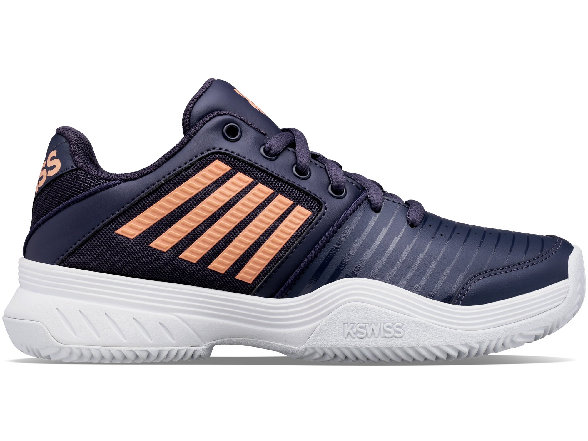 K-Swiss Court Express Women - graystone/peach nectar/white