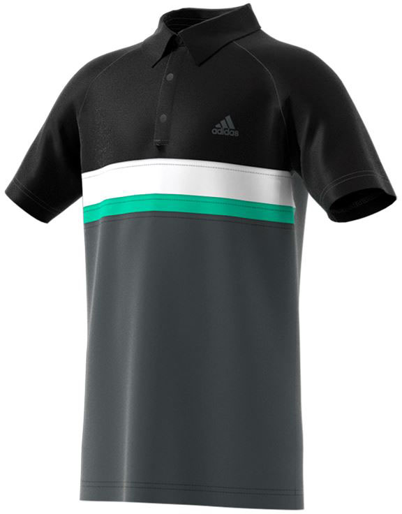adidas-club-color-block-polo-dark-grey-heather-solid-grey-1 Adidas Club Color Block Polo - dark grey heather/solid grey