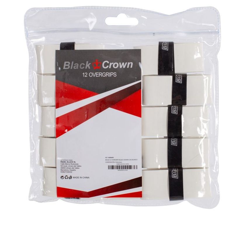 Black Crown Overgrip 12P - white Black Crown Overgrip 12P - white